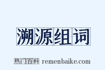 溯源组词是什么意思的图片